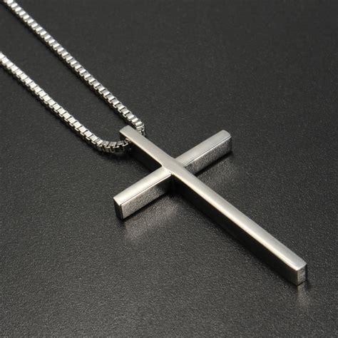 box stainless steel cross pendant|stainless steel diamond cross pendant.